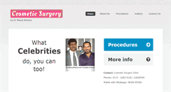 Desktop Screenshot of plasticsurgery-india.com