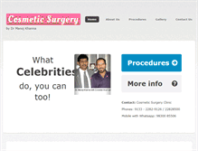 Tablet Screenshot of plasticsurgery-india.com